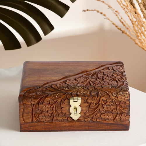 Handcrafted wooden jewelry box - handcrafted,