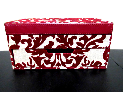 Red ivory damask jewelry box - &,