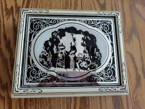 Vintage wooden jewelry box art - jewelry,
